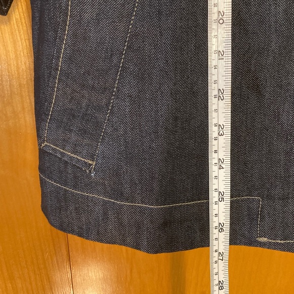 Baccini Women's Dark Indigo Jean Jacket Marbled Buttons NWT Size 18/20 - Picture 6 of 16